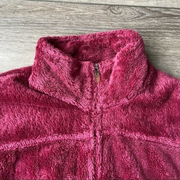 L.L.Bean Vintage Fuzzy Fleece Teddy Jacket  in Burgundy - Picture 12 of 14